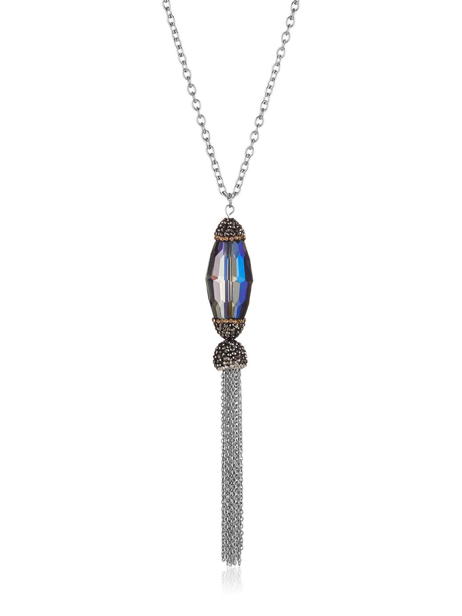 Crystal tassel necklace sale