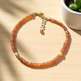 thumbnail image 1 of Faceted Hessonite Gemstone Bracelet - Earthy Beaded Strand Design, 1 of 2