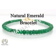 thumbnail image 1 of Faceted Natural Zambian Emerald Beads Bracelet: Handmade Gemstone Jewelry, 1 of 2