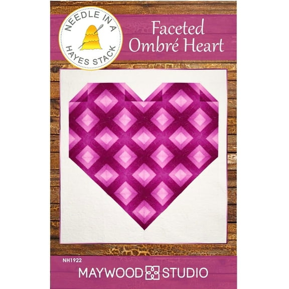 Faceted Ombre Heart Quilt Pattern by Needle in a Hayes Stack