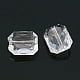 Faceted Rectangle Transparent Clear Acrylic Beads for Name Bracelets & Jewelry Making 10x12x6mm Hole: 1mm