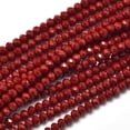 thumbnail image 1 of Faceted Rondelle Glass Beads Strands Red 3.5x2mm Hole: 0.5mm about 105~110pcs/strand 29~31cm, 1 of 2