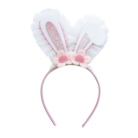 Facetinue Cute Easter Party Headband for Adults, Bunny Head Boppers Bunny Ears Headwear, Photo Booth Props for Easter Party Decorations, Favors Accessories Gifts