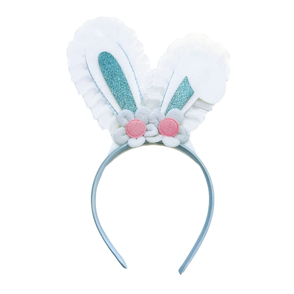 Facetinue Cute Easter Party Headband for Adults, Bunny Head Boppers Bunny Ears Headwear, Photo Booth Props for Easter Party Decorations, Favors Accessories Gifts