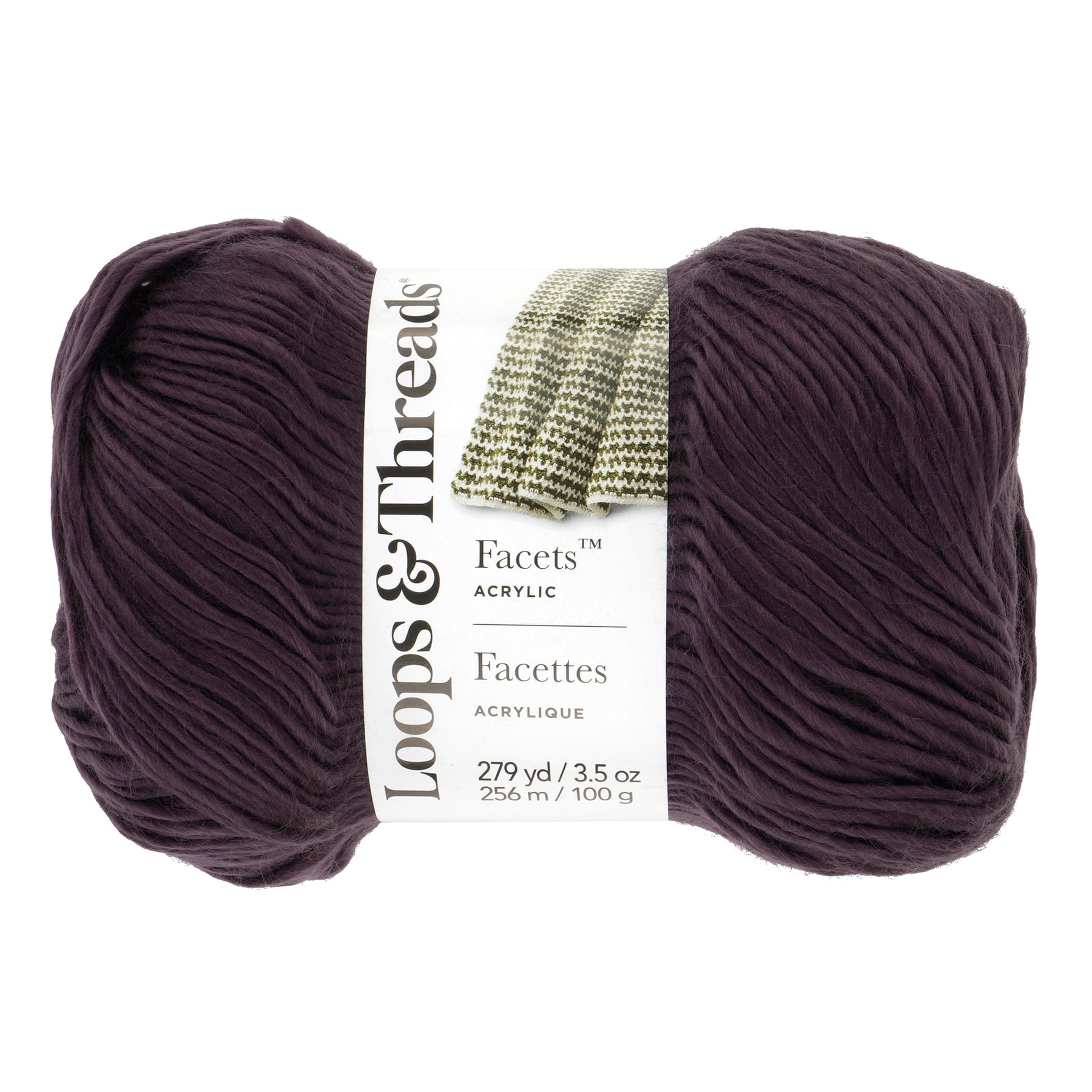 Loops & Threads Facets Yarn - Medium (4) 100% Acrylic, Silky Soft Ombre Yarn with Subtle Sheen for Knitting & Crochet Scarves, Sweaters, Blankets & Crafts, 279 yd / 3.5 oz Skein, 12 Pack