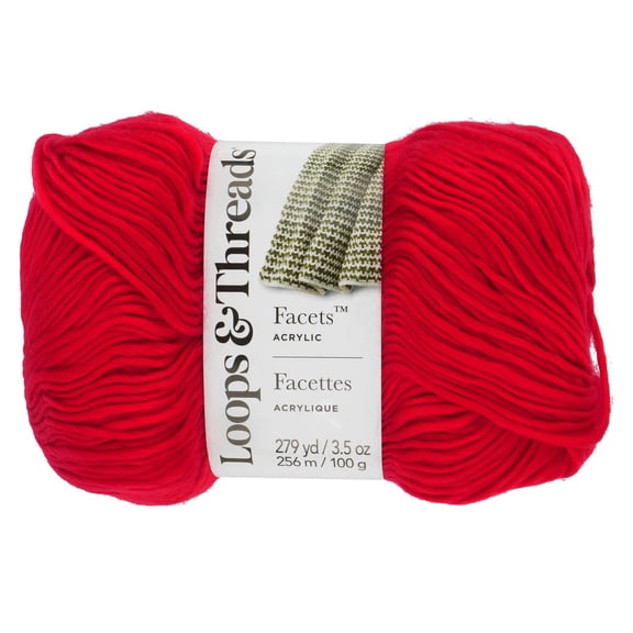 Loops & Threads Facets Yarn - Medium (4) 100% Acrylic, Silky Soft Ombre Yarn with Subtle Sheen for Knitting & Crochet Scarves, Sweaters, Blankets & Crafts, 279 yd / 3.5 oz Skein, 12 Pack