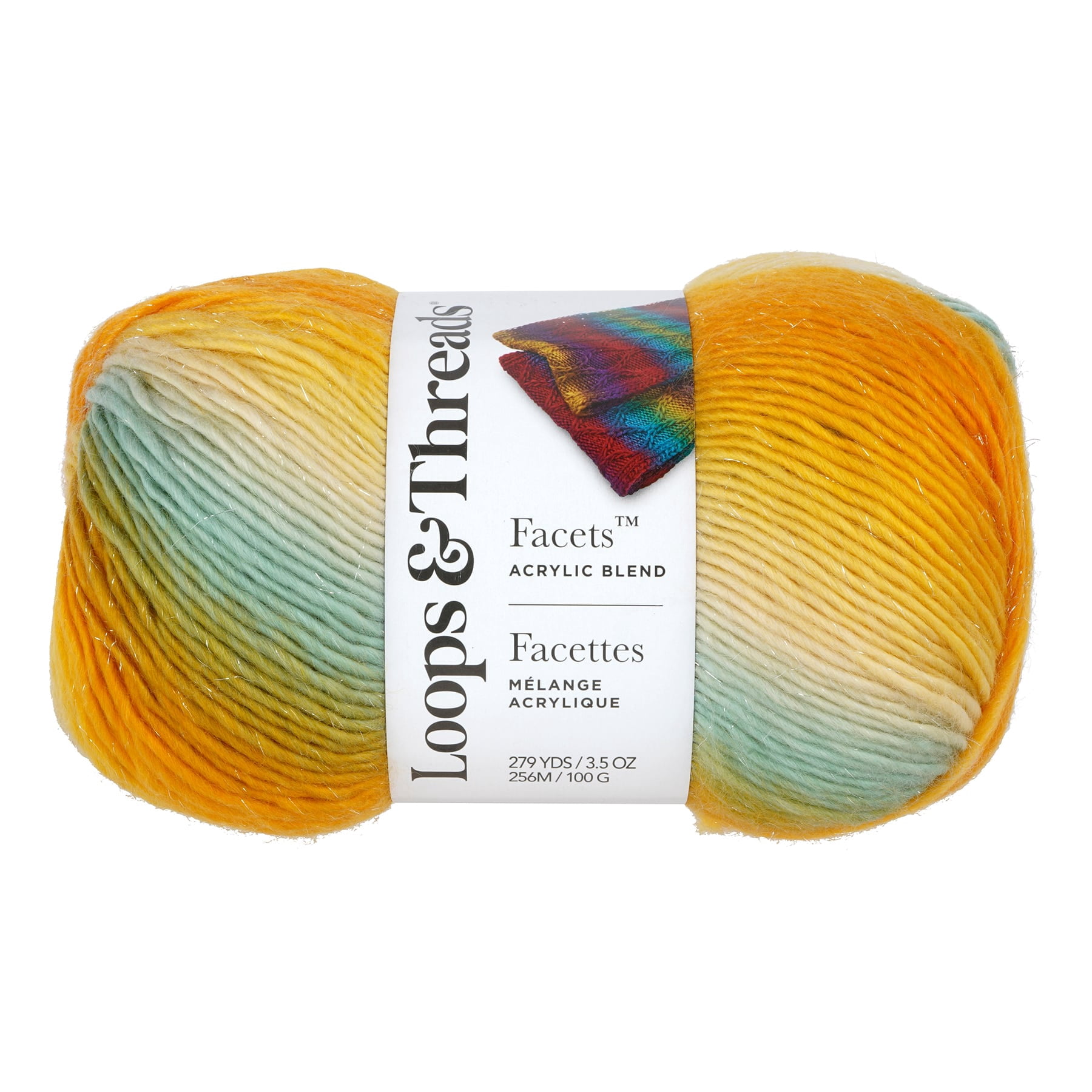 Facets Yarn by Loops & Threads - Yarn for Knitting - Crochet