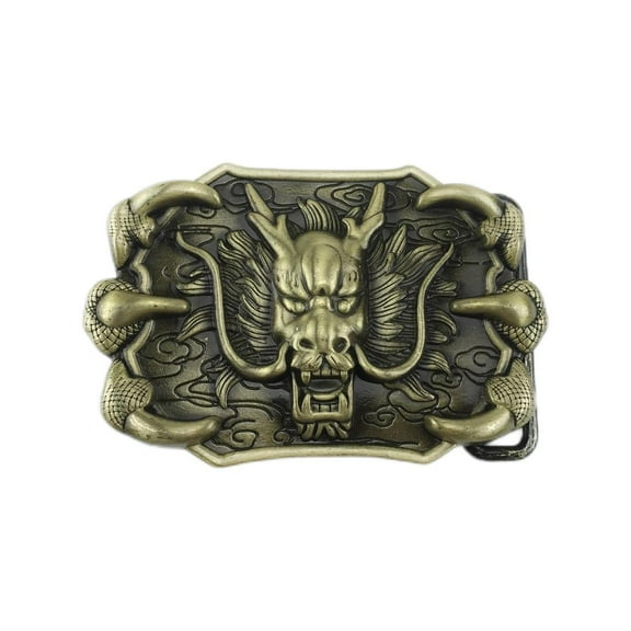 Fachoice Chinese Dragon Head Belt Buckle for Men Masculine Dragon Claw Belt Buckle, Domineering Dragon Head Belt Buckle