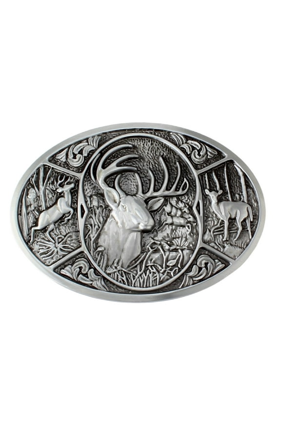 Deer Elk Belt Buckle for Men Deer Wildlife Belt Buckle, Deer Outdoor Belt Buckle Classic Deer Hunting Cowboy Belt Buckle