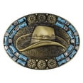 thumbnail image 1 of Fachoice Turquoise Cowboy Hat Belt Buckle for Men Vintage Cowboy Hat Floral Belt Buckle, Retro Cowboy Hat Western Belt Buckle, 1 of 3