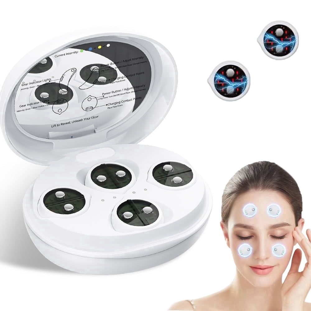 Facial Beauty Massager with Red Light Therapy & EMS Microcurrent, Portable Face Beauty Device for Skin Firming, Smoothing & Fine Lines Reduction