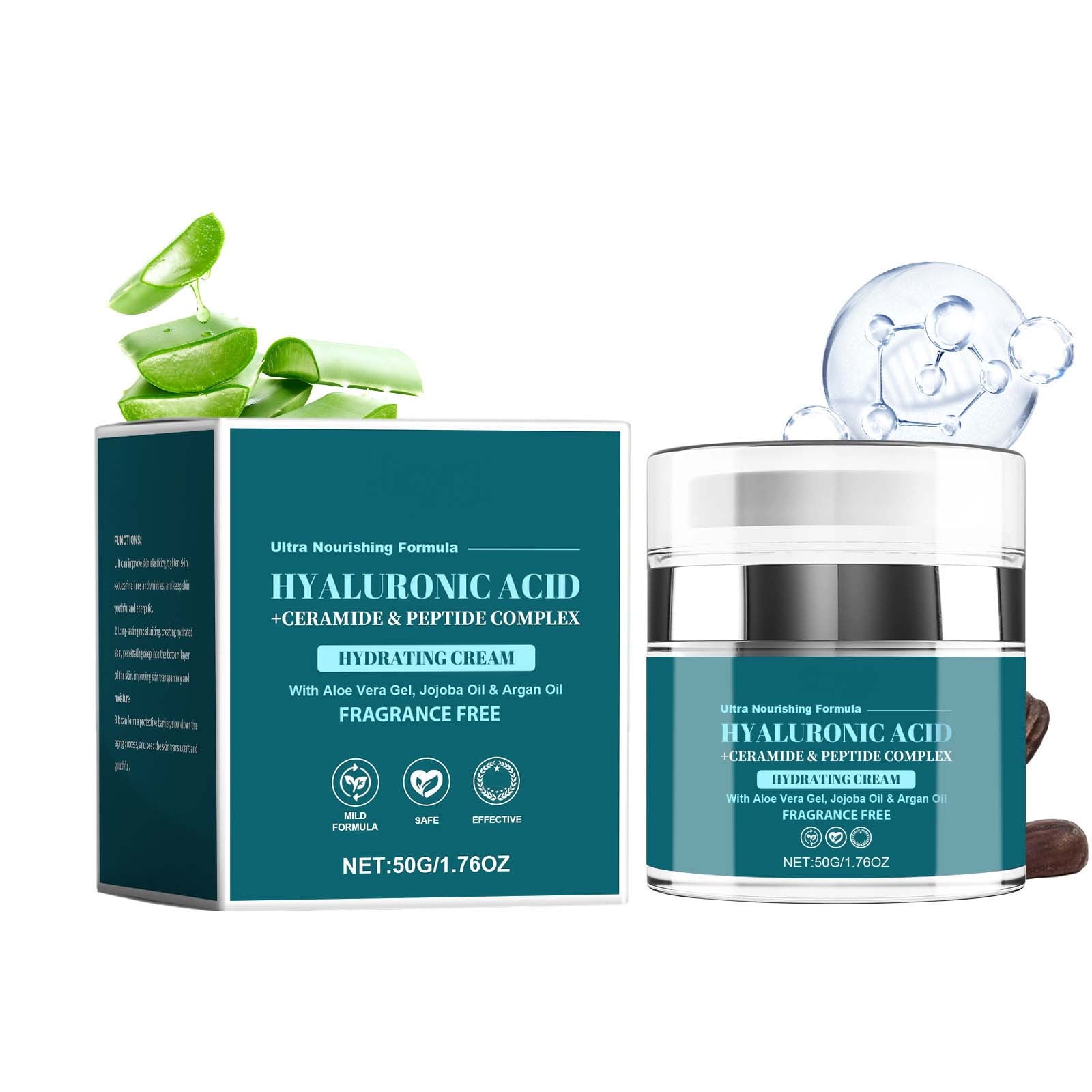 Facial Care Cream Moisturizes Hyaluronic Acid Moisturizer Cream Deep