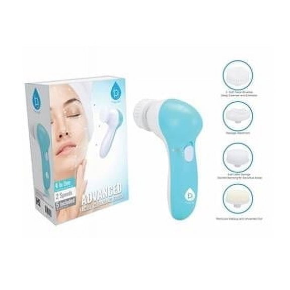 Facial Cleaner with 5 Attachments 2X, Blue