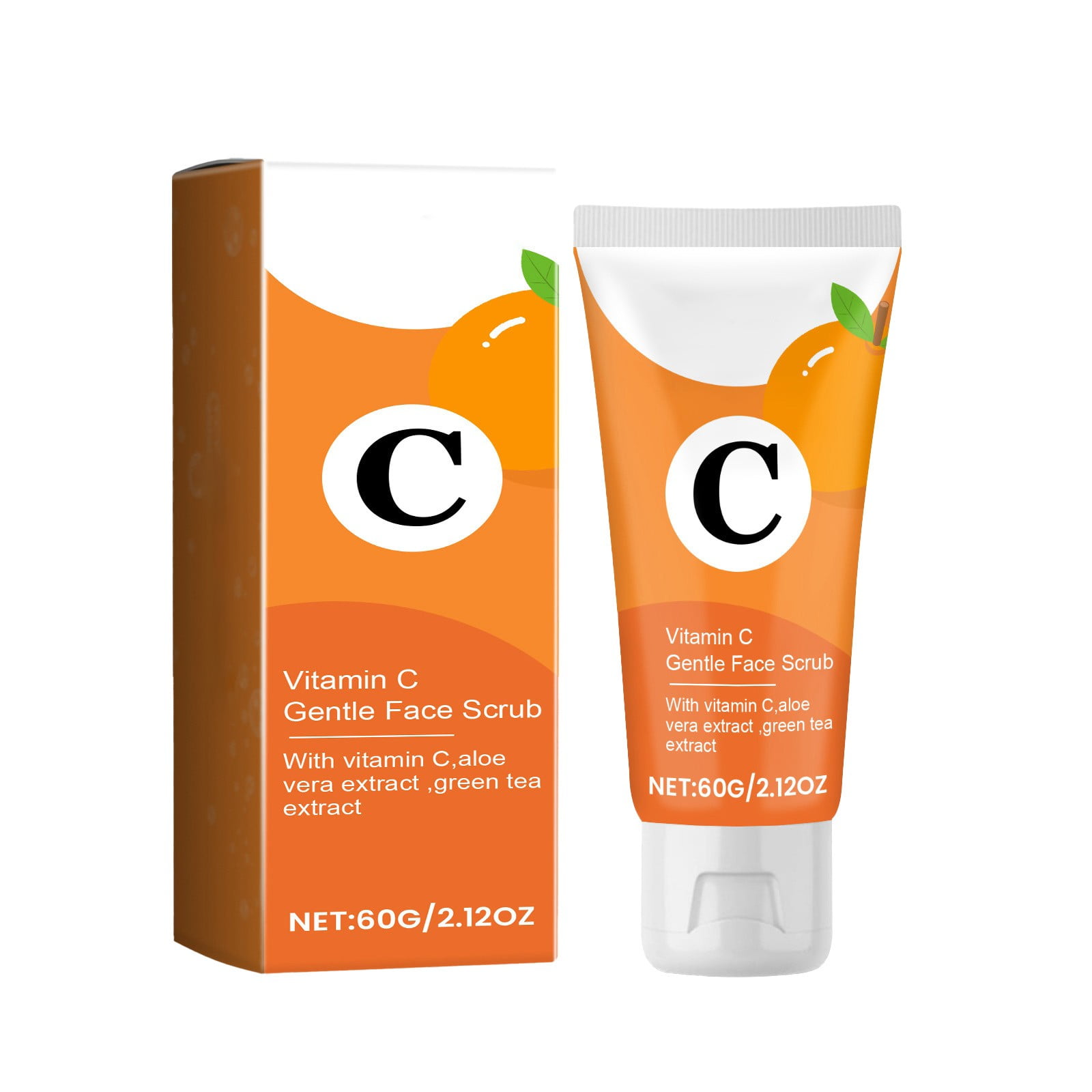Facial Cleanser Gentle Face Scrub With Vitamin C, Aloe Vera Extract