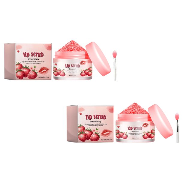 Facial Cleanser for Women, Strawberry Scrub Moisturizes Lips Face Body