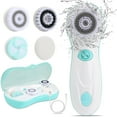 thumbnail image 1 of Facial Cleansing Brush Electric Face Brush Scrubber for Exfoliating with 4 Cleanser Heads, 2 Speeds, 1 of 14