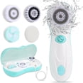 thumbnail image 1 of Facial Cleansing Brush Electric Face Brush Scrubber for Exfoliating with 4 Cleanser Heads, 2 Speeds, 1 of 14