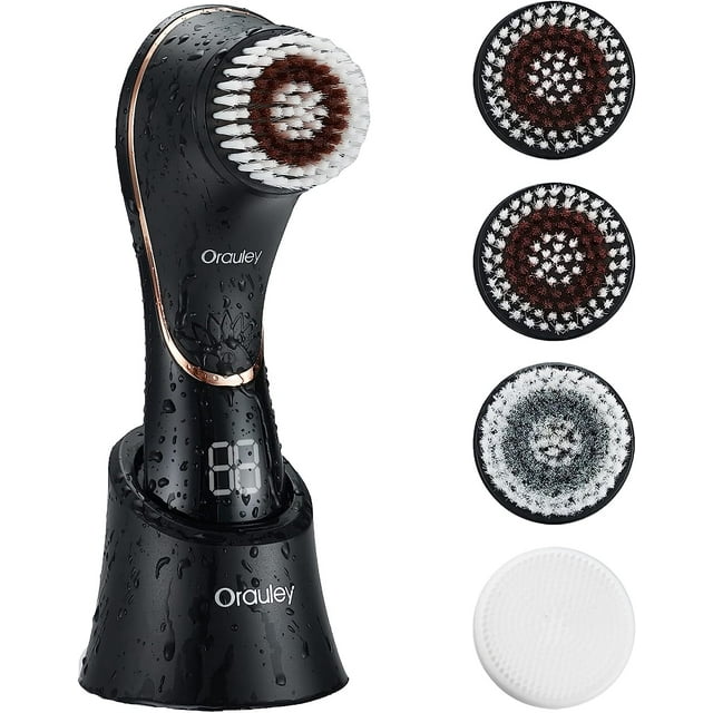 Facial Cleansing Brush, Electric Face Scrubber Rechargeable Exfoliator