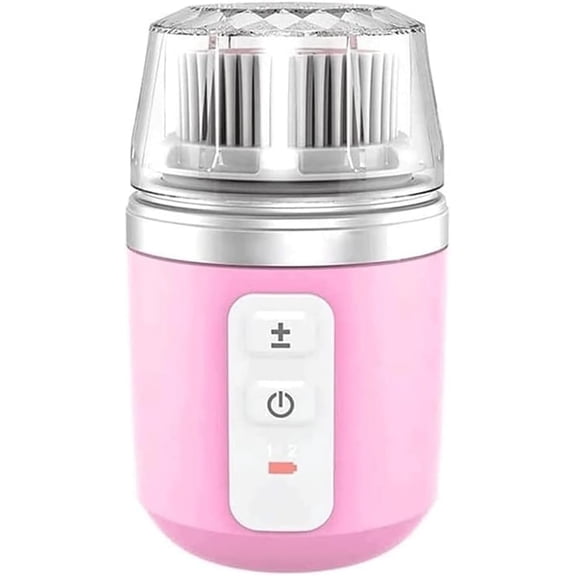 Facial Cleansing Brush, Electric Face Scrubber, Waterproof Facial Cleansing Brush (Color : Pink)