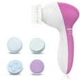 thumbnail image 1 of Exfoliating Electric Facial Cleanser Silicone Scrub Pore Cleaner Spin Sonic Facial Cleansing Brush (5 in 1 Facial Cleansing Brush), 1 of 6