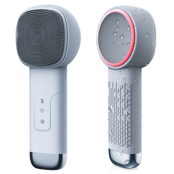 Facial Cleansing Brush, Msake Silicone Face Scrubber, Electric Face Brushes for Cleansing with Vibration, Hot and Cold Compress Modes, Sonic Face Cleanser for Men & Women Exfoliating and Massaging
