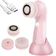 Musment Facial Cleansing Brush Advanced - Latest Technology & 3 Heads , USB Rechargeable, Electric Rotating Face - Ipx6 Waterproof