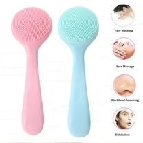 Windfall Facial Cleansing Brush, Silicone Face Scrubber for Deep Cleaning| Exfoliating| Blackhead| Massaging Blackhead Removing Handheld Gentle Exfoliating Facial Cleansing Brush for Girl
