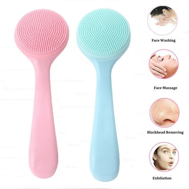Windfall Facial Cleansing Brush, Silicone Face Scrubber for Deep Cleaning| Exfoliating| Blackhead| Massaging Blackhead Removing Handheld Gentle Exfoliating Facial Cleansing Brush for Girl
