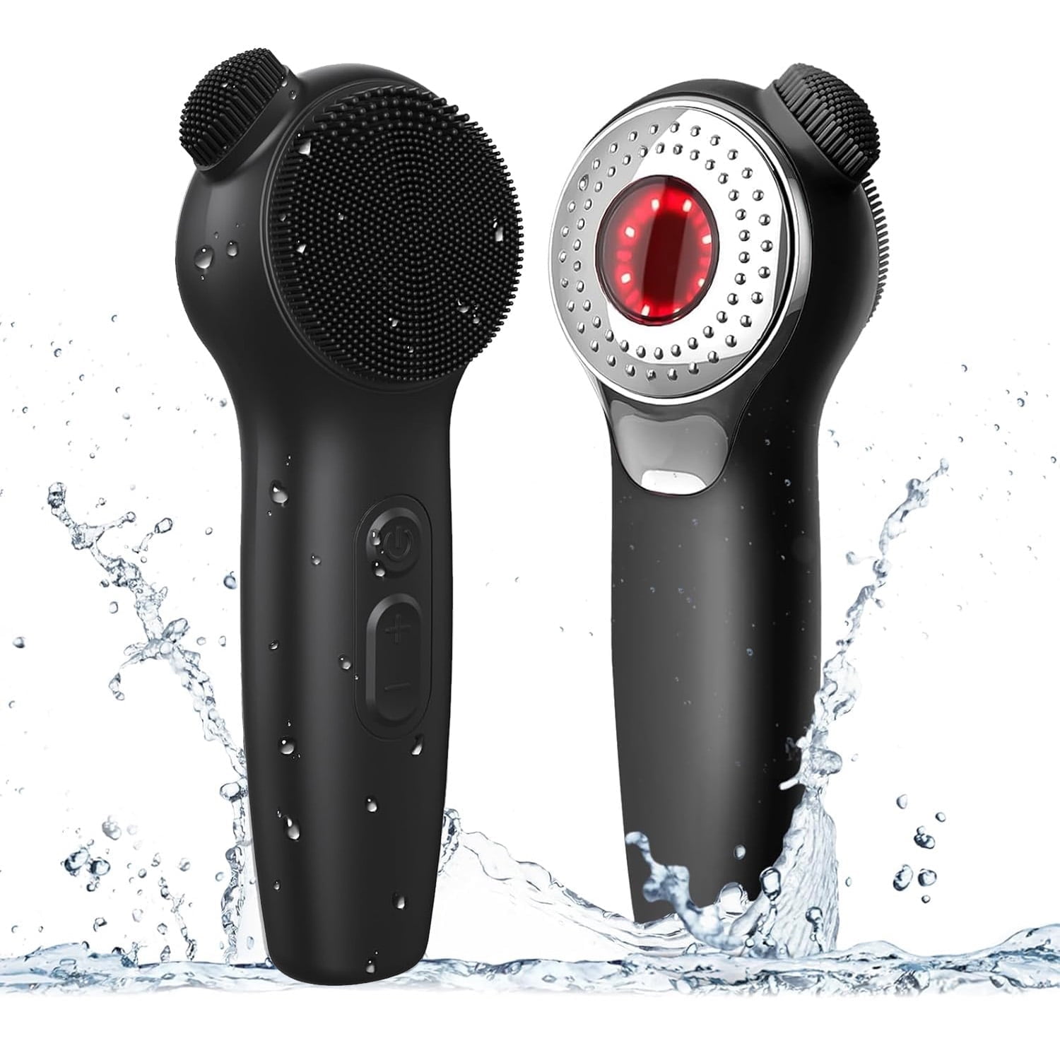 Facial Cleansing Brush, Silicone Face Scrubber Thermal Massage, Electric Face Scrubber with Nose Scrubber for Women Men, Waterproof Rechargeable Face Facial Cleansing Brush, Silicone Face Scrubber Thermal Massage, Electric Face Scrubber with Nose Scrubber for Women Men, Waterproof Rechargeable Face
