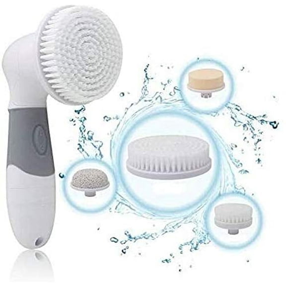 Facial Cleansing Brush, Spin Brush by Uni-Right Waterproof Face and Body Deep Cleansing Scrubber Electric Remove Blackheads Anti Acne
