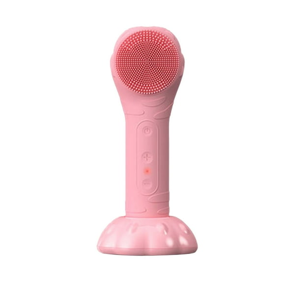 Facial Cleansing Device with Acoustic Vibration Technology and Silicone Brush Head for Deep Pore Cleansing