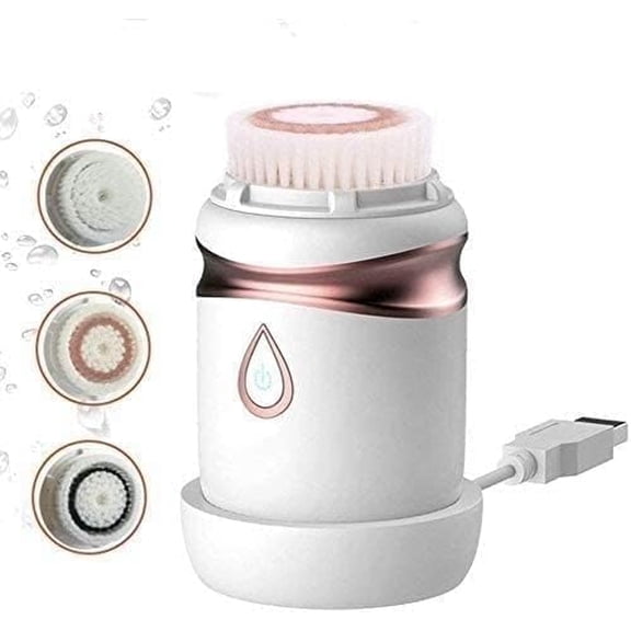 Facial Cleansing Spin Brush Set, 2 Speeds Electric Face Scrubber Cleanser Brush, Face Brush for Gentle Exfoliation and Deep Scrubbing The Perfect Ideal GIF