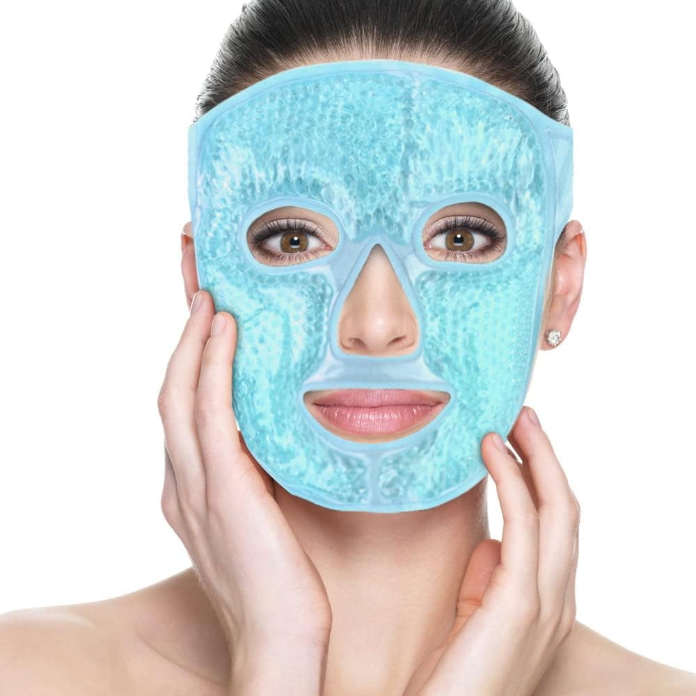 Facial Cooling Mask, Hot & Cold Therapy, Migraine, Headache, Stress, Redness, Puffiness & Acne