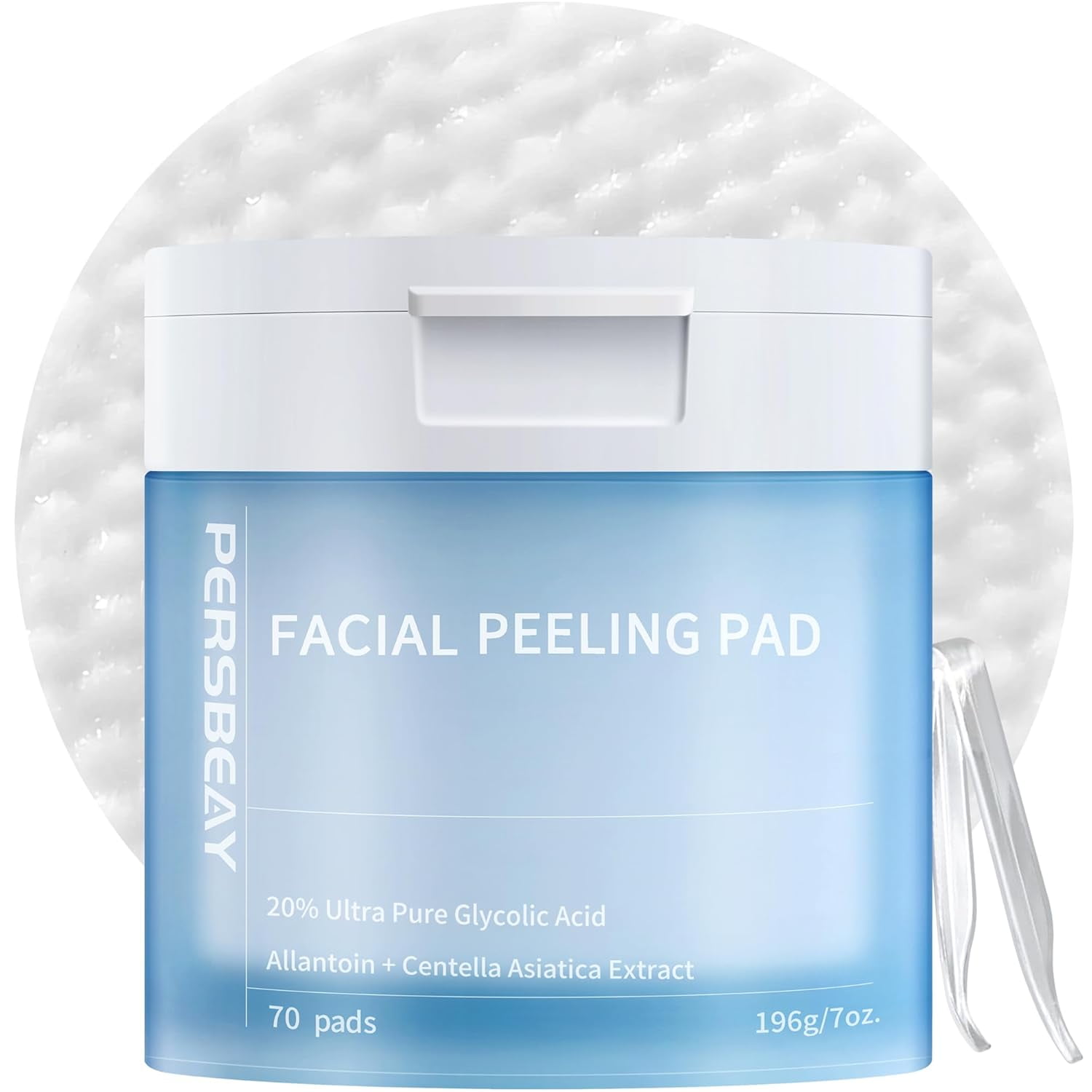 Facial Exfoliating Pads - 70 Pads with AHA, BHA, and Centella Asiatica ...