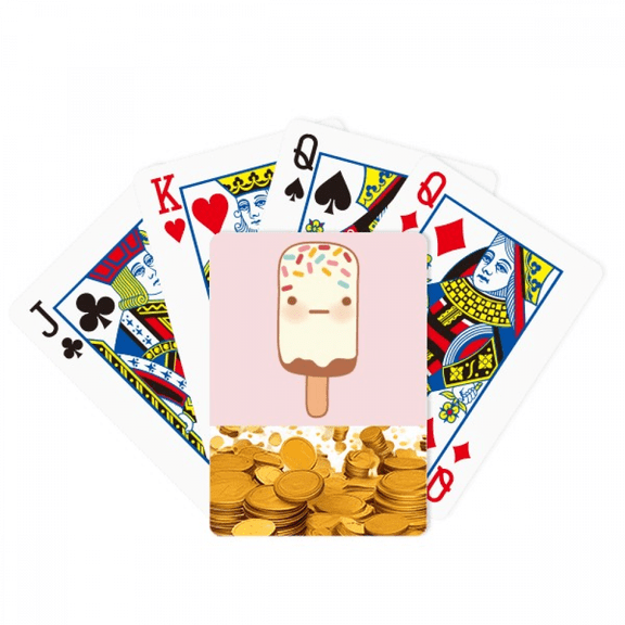 Facial Expression Chocolate Ice Gold Playing Card Classic Game