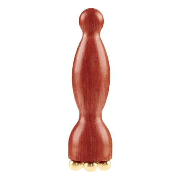 Facial Gua Sha Tool with Brass and Rosewood Construction Relieves Eye Fatigue for Daily Use, Multiple Sizes Available