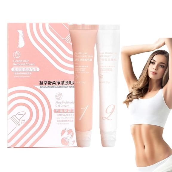 Facial Hair Removal Cream Kit,Hair Removal Kit,Facial Hair Removal For Women With Scraper,Natural Painless Hair Removal Cream,Lip Hair Removal Cream,For All Skin Types (1PCS)