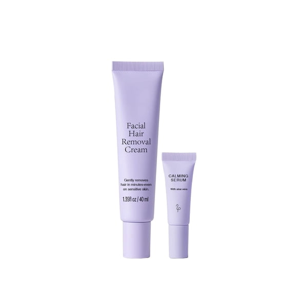 Facial Hair Removal Cream And Serum Essence, Sensitive For Smooth Skin, Effective Quick Painless Gentle And Soothing Face Hair Removers For Women Men, Suitable For All Skin Types