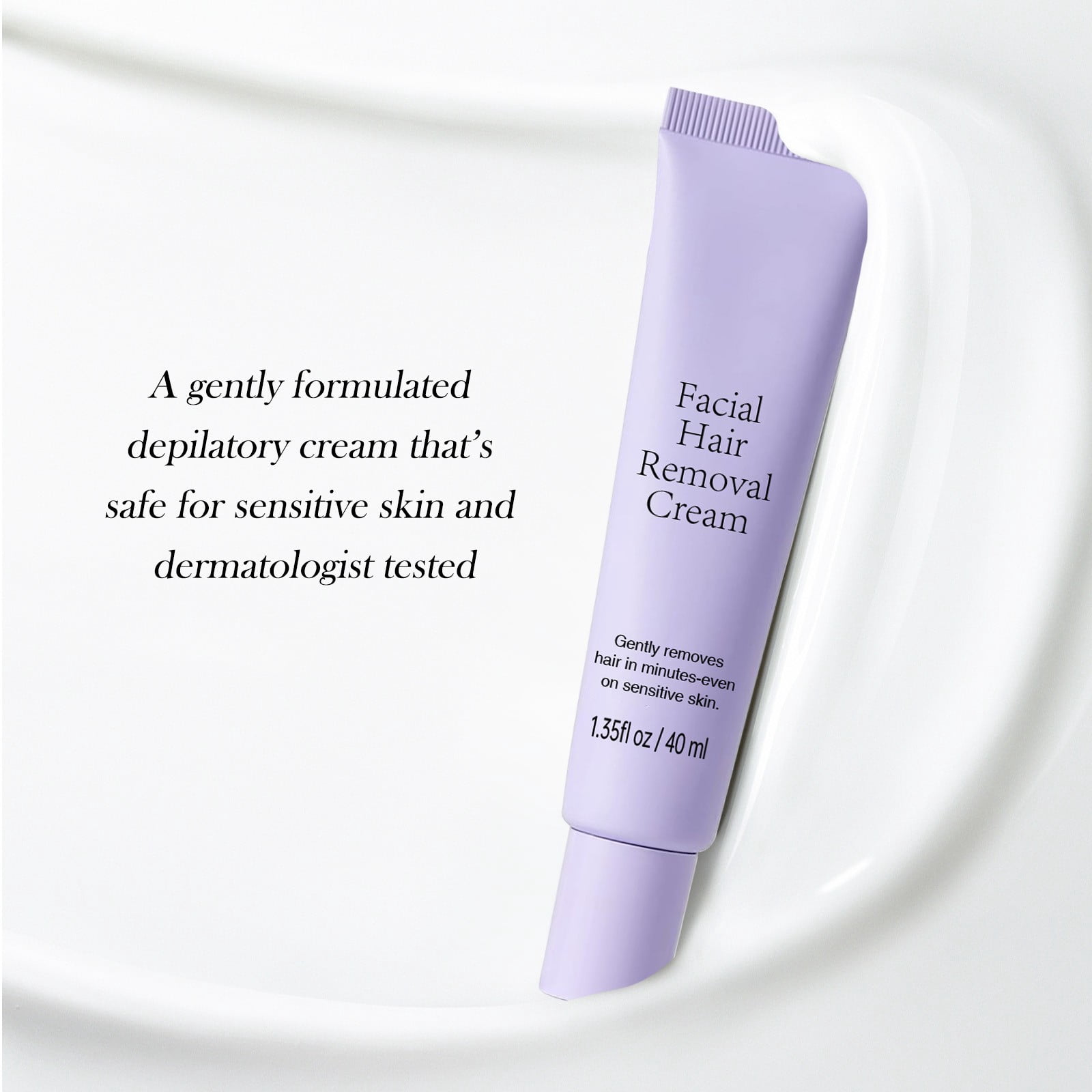 Facial Hair Removal Cream for Women & Men, Gentle Painless Depilatory ...