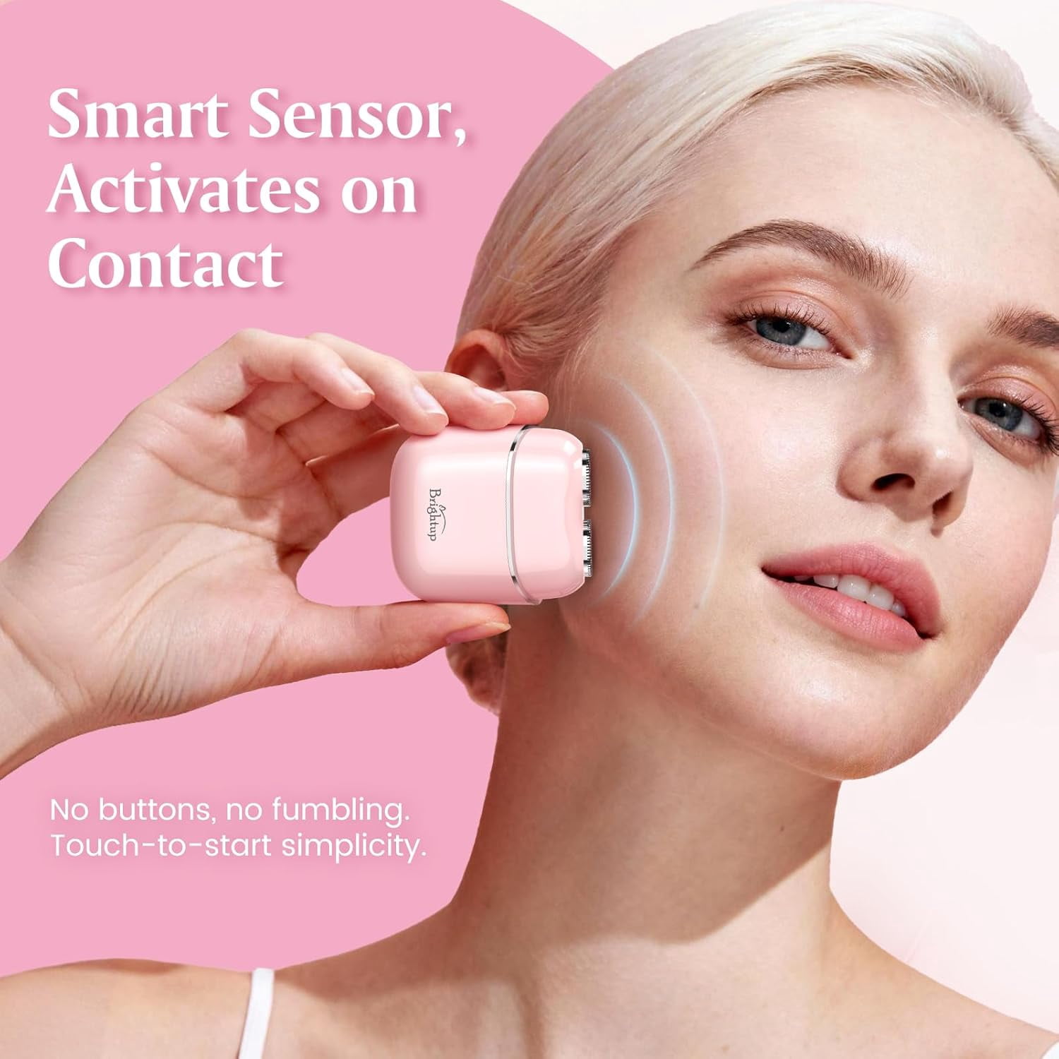 Facial Hair Removal for Women - Painless Electric Face Shaver for Peach Fuzz & Sensitive Skin, USB-C Rechargeable Hair Remover for Upper Lip & Chin,IPX7 Mini Portable for Smooth Skin at Home & Travel