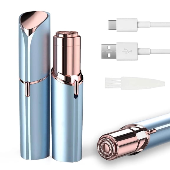 Swartisfad Facial Hair Removal for Women, Electric Painless Facial Hair Remover for Face, Lip, Chin with USB Rechargeable, Blue(Device Only)