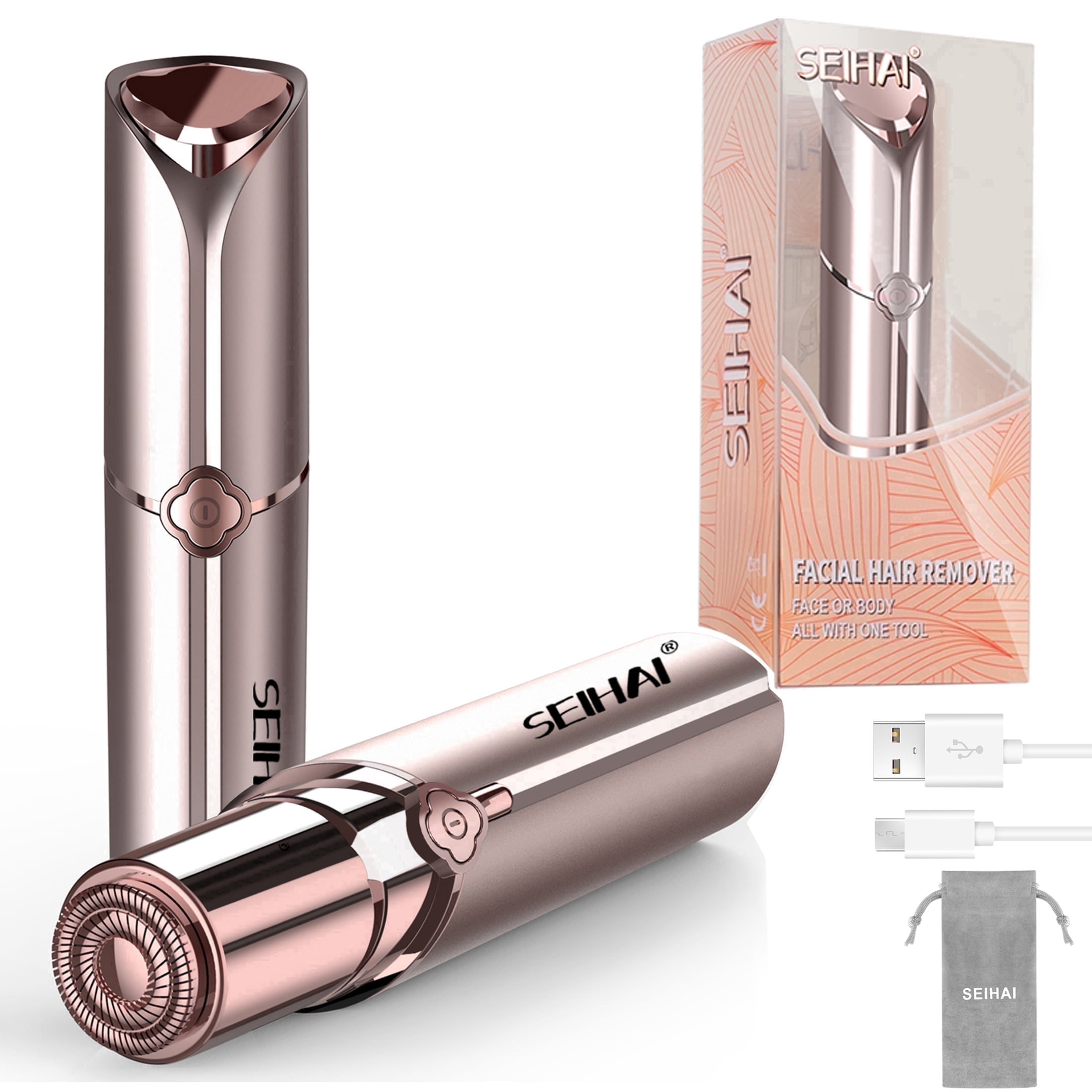 Facial Hair Removal for Women, SEIHAI Hair Removal Device, Rechargeable Hair Remover for Women, Facial Hair Remover for Face, Upper Lip, Chin