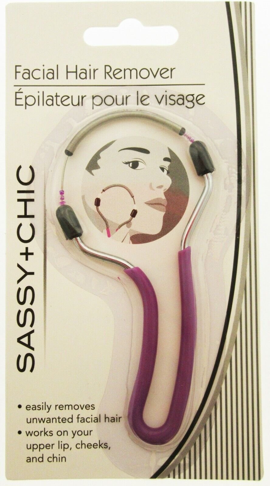 Facial Hair Remover SassyChic Manual Epilator Easily Remove Peach