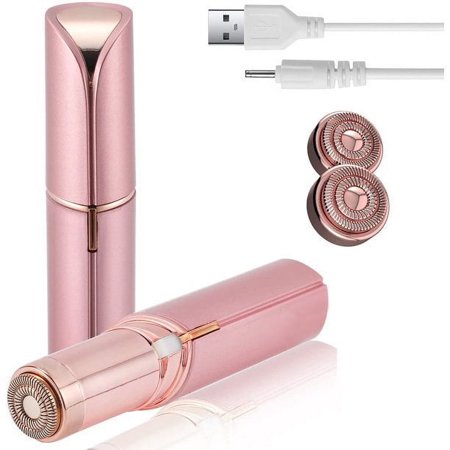 Facial Hair Remover for Women(The Latest Upgrade?Rechargeable, 2 x Replacement Heads Included, Electric Facial Hair Remover Painless,Portable Shaver,for Cheeks, Chin,arms