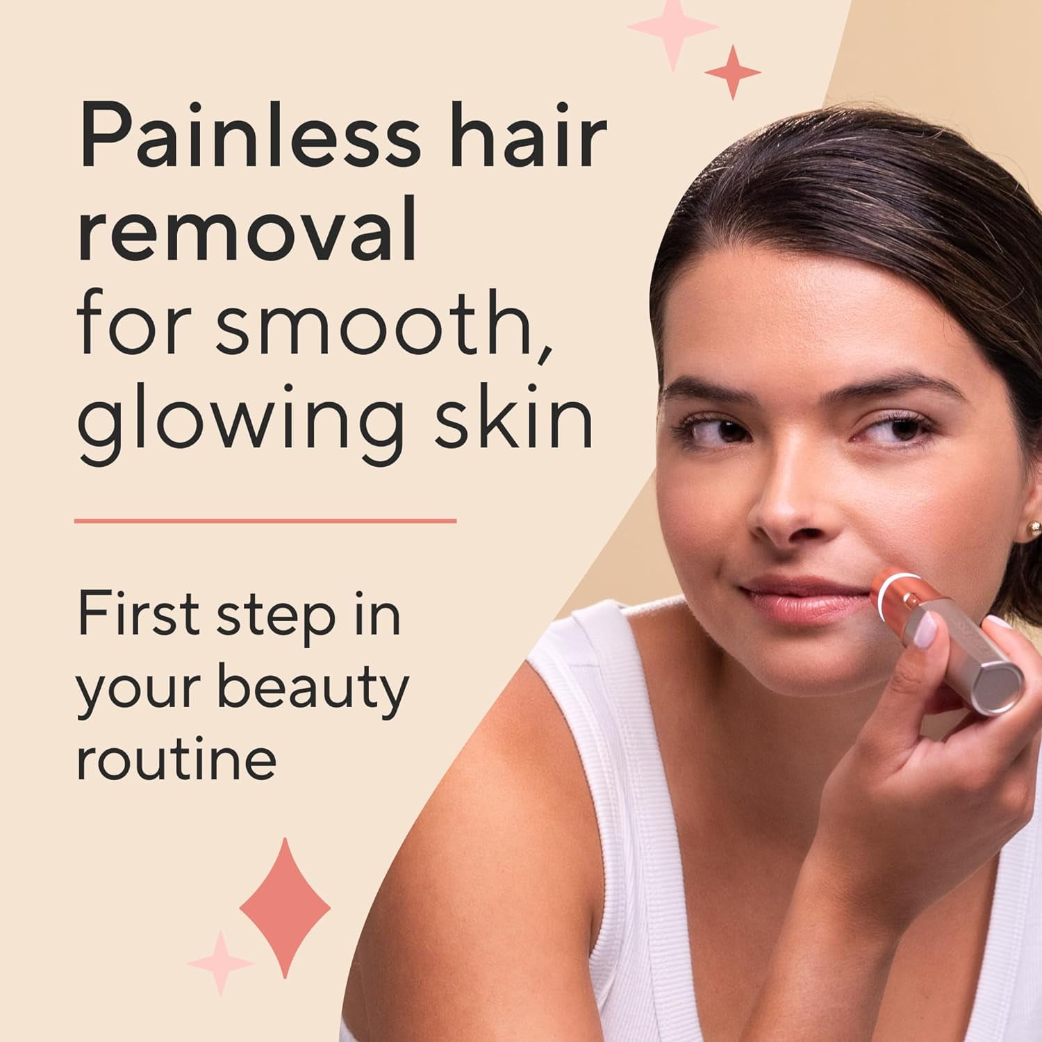 Facial Hair Remover for Women, Rose Gold Electric Face Razor with Remove Peach Fuzz and Hair