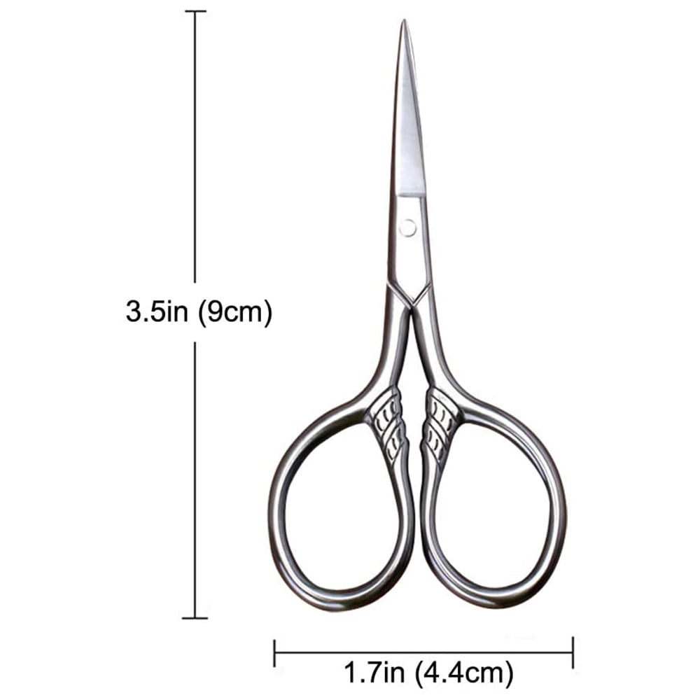 Facial Hair Scissors, 3.5inch Rounded Tip Small Shears Safety Nose, Ear ...
