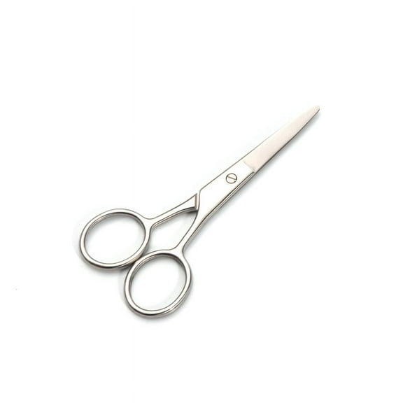 Facial Hair Small Grooming Scissors For Men Women - Eyebrow, Nose Hair, Mustache, Beard, Eyelashes, Ear Trimming Kit - Curved and Rounded Safety Tip Clippers For Hair Cutting