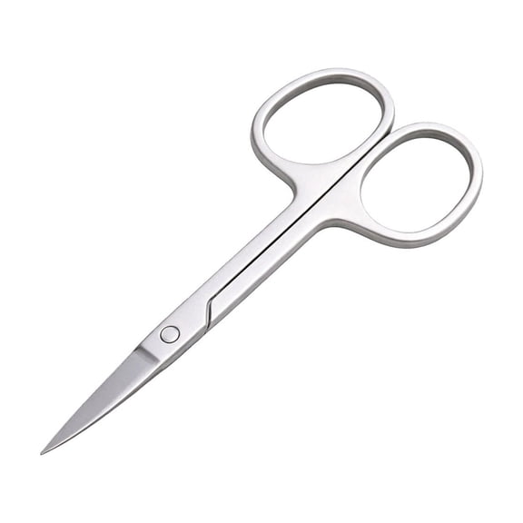 Facial Hair Small Grooming Scissors For Men Women,Professional Mini Scissors for Nail,Eyebrows,Beard,Nose,Mustache & Ear Hair,Rounded Safety Tip Clippers,Stainless Steel(3.3x1.7")(Silver3)