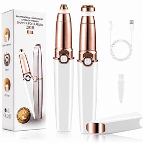 KENZZI 2-in-1 Rechargeable Women’s Face Electric Shaver and Facial Hair ...