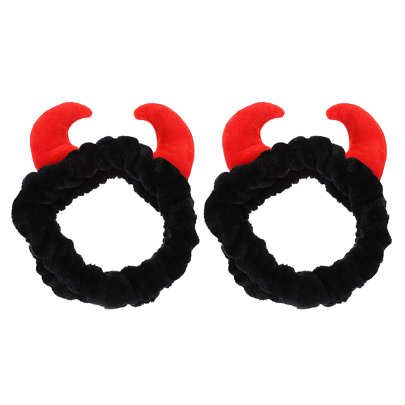 Facial Headband Face Wash Headband Makeup Cosmetic Shower Soft Hair Band Funny Headband Animal Horn Headband